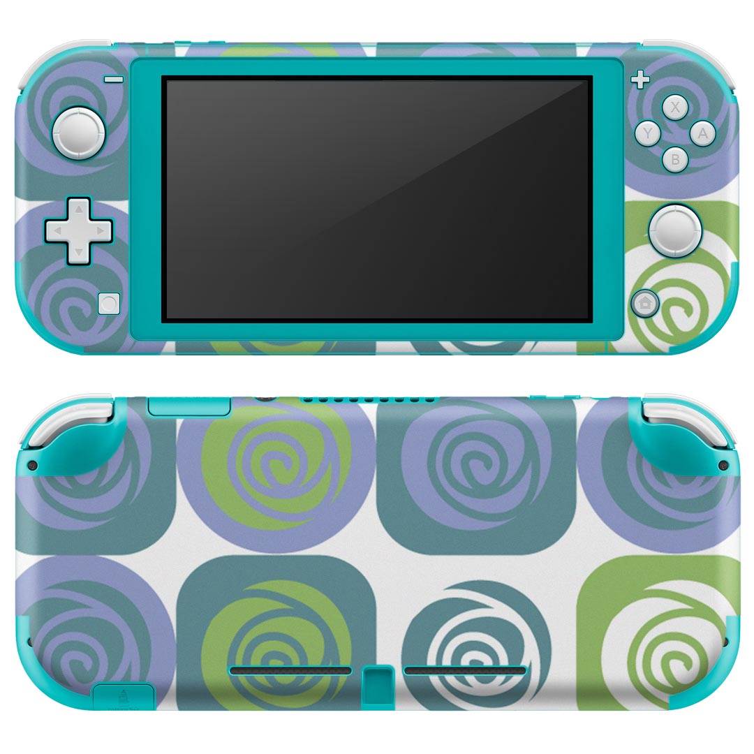 製品名 Nintendo Switch Lite専用 デザインスキンシール セット内容 Nintendo Switch Lite本体用スキンシール（裏表）各1枚 ※液晶側シールは2パーツに分かれていますニンテンドースイッチライト専用です。据え置き機のSwitch本体やJoyコンには対応していません。 商品特徴 3M社製の再剥離性シートを素材に採用し、細かな位置調整がしやすく貼り直しが容易です。また、エアフリーでもありますので気泡が簡単に逃げるので、キレイに貼ることができます。専用の業務プリンターを使い、商品画像と遜色のない美しい印刷仕上がり。 注意事項 画像はサンプルですので、ご覧の環境によっては多少色味に違いを感じる場合がございます。 イメージと違った、モニターと色味が異なるという理由での交換や返金はご対応出来かねます。スキンシールのみの販売で、ニンテンドースイッチ本体などは付属しません。シワができた場合、ドライヤーなどで軽く温め、外側に向けてシワを伸ばすように貼ってください。初回貼付時の位置調整や貼り直しは可能ですが、しっかりと押し付けて接着させた後の再剥離、再利用は保証しておりません。また接着部に油分や汚れが付着しますと角の部分は剥がれやすくなりますので、貼付時はあまり触れないようにご注意ください。無地のセミグロスシートにデザインをプリントした商品で、デコなどの加工はございません。 凹凸や光沢があるように見えたり布地や金属を素材にしたように見える商品もありますが、デザインの図版によるものです。印刷時に微妙な画像のズレが生じる場合がございます。ご注文後に1点1点制作する受注生産品の為、不良品以外のご返品や交換は固くお断りします。 商品発送 完全受注生産のハンドメイド商品となりますので、既製品と比べて発送までお時間を頂いています。 基本的に決済確認後2?3営業日、最大で10営業日での発送となります。繁忙期や休業日明けの場合はさらに時間がかかる場合があります。 その際には別途メールにてご連絡致します。メール便の場合、発送日から到着までに2?4日ほどかかる場合が多く、紛失などの保障もご対応できかねます。あらかじめご了承下さい。