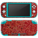 igsticker Nintendo Switch Lite 専用 デザインスキンシール 全面 ニンテンドー スイッチ ライト 専用 ゲーム機 カバー アクセサリー フィルム ステッカー エアフリー 000538 赤 ドット(2)