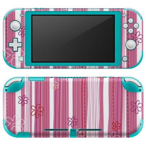 igsticker Nintendo Switch Lite 専用 デザインスキンシール 全面 ニンテンドー スイッチ ライト 専用 ゲーム機 カバー アクセサリー フィルム ステッカー エアフリー 000694 花 ストライプ igsticker Nintendo Switch Lite 専用 デザインスキンシール 全面 ニンテンドー スイッチ ライト 専用 ゲーム機 カバー アクセサリー フィルム ステッカー エアフリー 000694 花 ストライプ