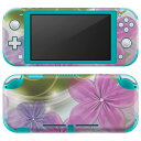 igsticker Nintendo Switch Lite 専用 デザインスキンシール 全面 ニンテンドー スイッチ ライト 専用 ゲーム機 カバー アクセサリー フィルム ステッカー エアフリー 000706 花 リーフ(2)