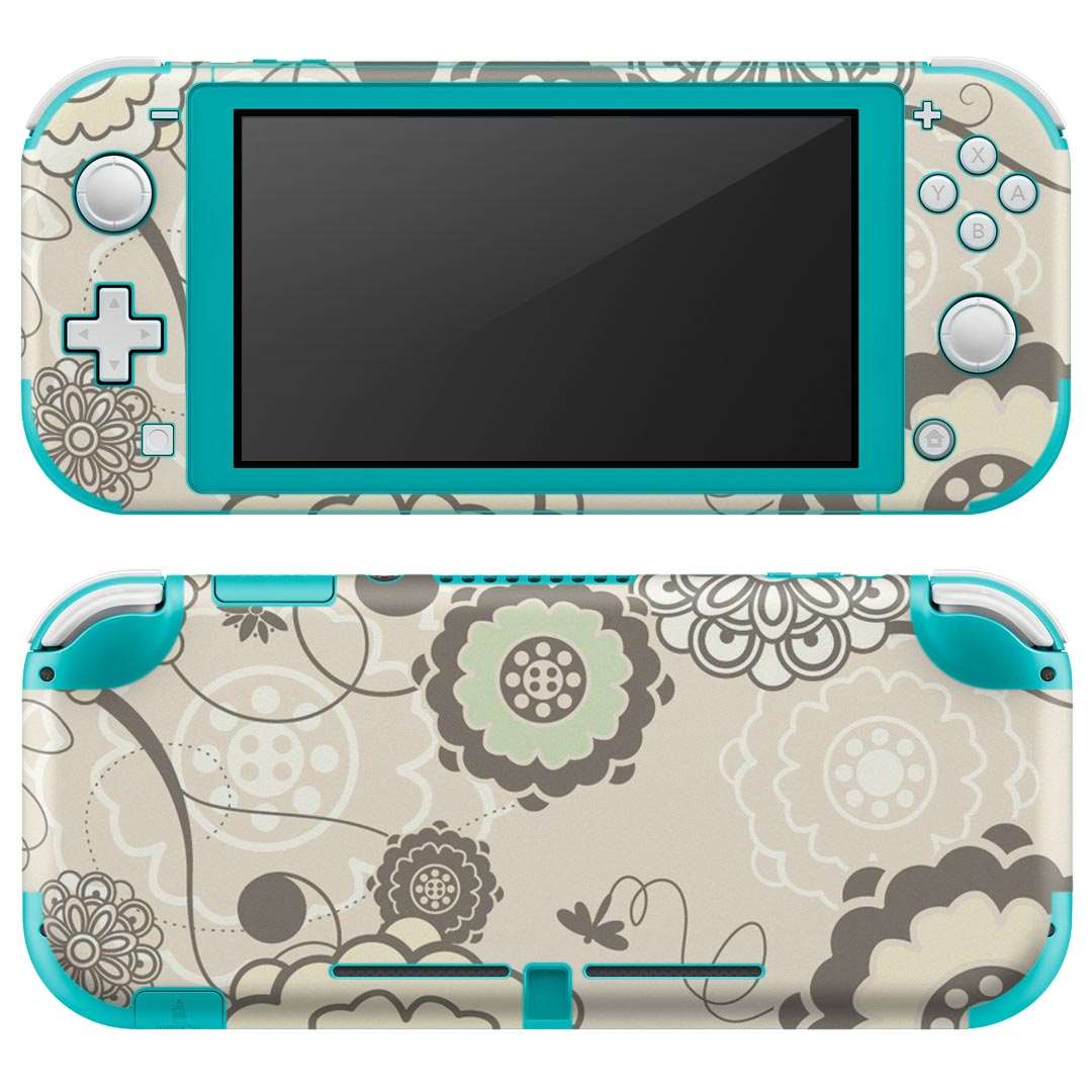 igsticker Nintendo Switch Lite 専用 デザインスキンシール 全面 ニンテンドー スイッチ ライト 専用 ゲーム機 カバー アクセサリー フィルム ステッカー エアフリー 000710 花 リーフ