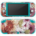 igsticker Nintendo Switch Lite 専用 デザインスキンシール 全面 ニンテンドー スイッチ ライト 専用 ゲーム機 カバー アクセサリー フィルム ステッカー エアフリー 000749 花 リーフ(2)
