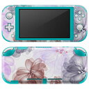 igsticker Nintendo Switch Lite 専用 デザインスキンシール 全面 ニンテンドー スイッチ ライト 専用 ゲーム機 カバー アクセサリー フィルム ステッカー エアフリー 000754 花 水彩