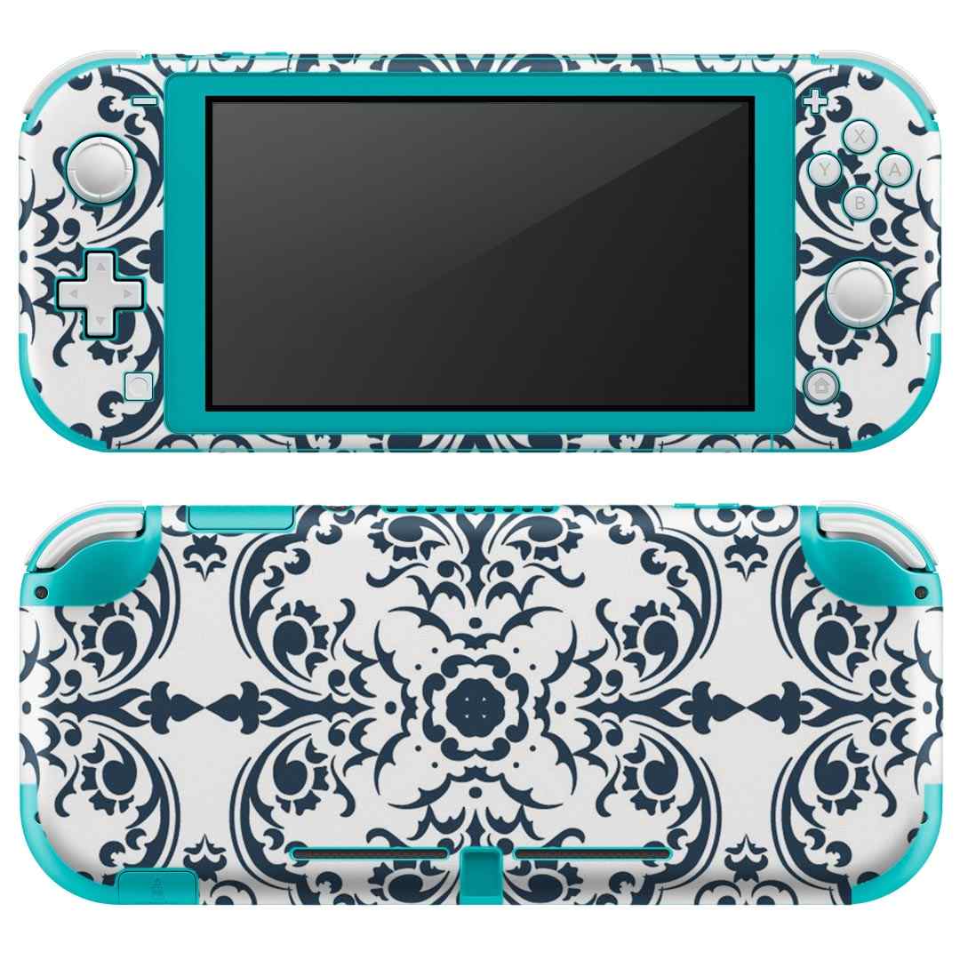 igsticker Nintendo Switch Lite 専用 デザインスキンシール 全面 ニンテンドー スイッチ ライト 専用 ゲーム機 カバー アクセサリー フィルム ステッカー エアフリー 000781 ダマスク　模様