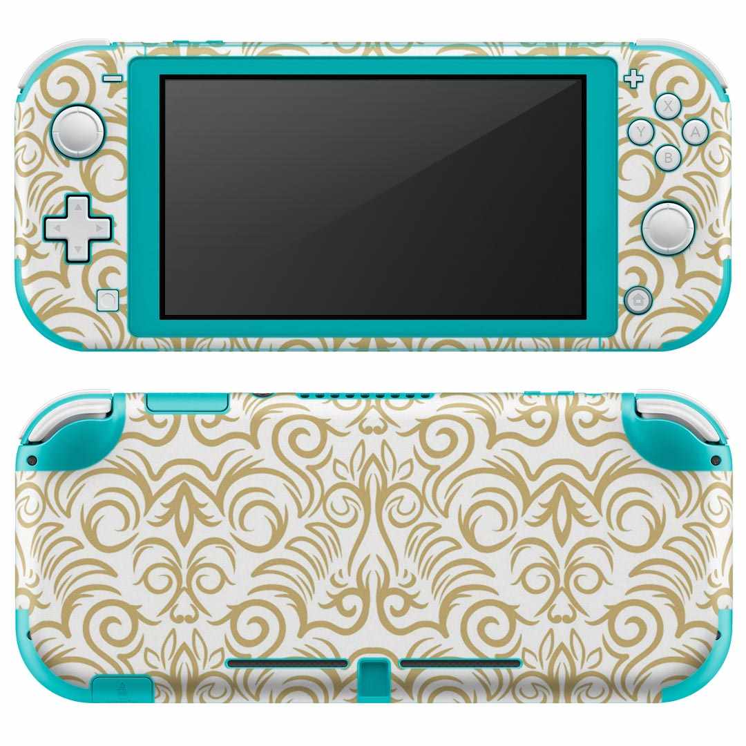 igsticker Nintendo Switch Lite 専用 デザインスキンシール 全面 ニンテンドー スイッチ ライト 専用 ゲーム機 カバー アクセサリー フィルム ステッカー エアフリー 000782 ダマスク 模様