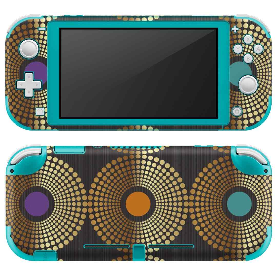 igsticker Nintendo Switch Lite 専用 デザインスキンシール 全面 ニンテンドー スイッチ ライト 専用 ゲーム機 カバー アクセサリー フィルム ステッカー エアフリー 000790 模様　カラフル