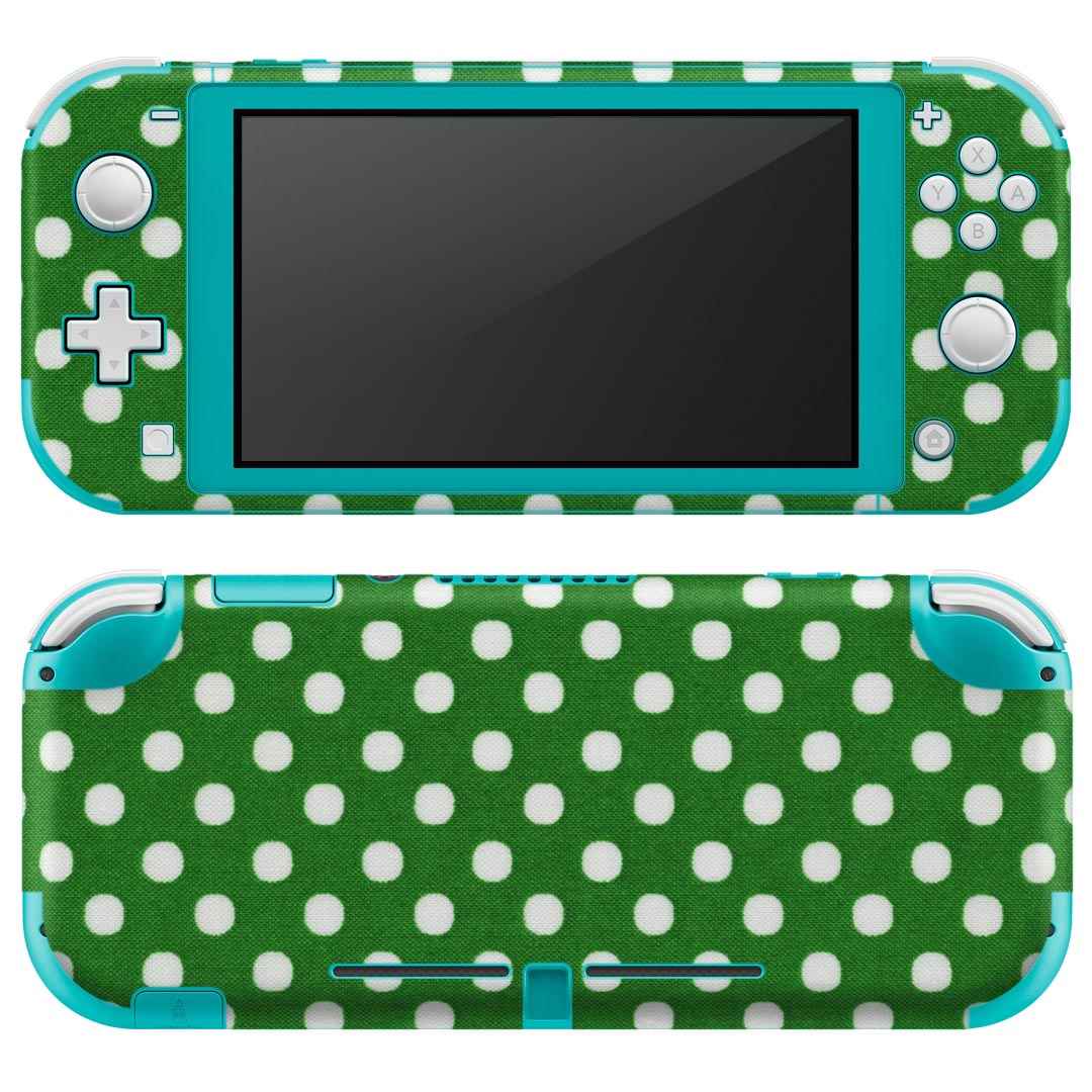 igsticker Nintendo Switch Lite 専用 デザインスキンシール 全面 ニンテンドー スイッチ ライト 専用 ゲーム機 カバー アクセサリー フィルム ステッカー エアフリー 000814 ドット グリーン