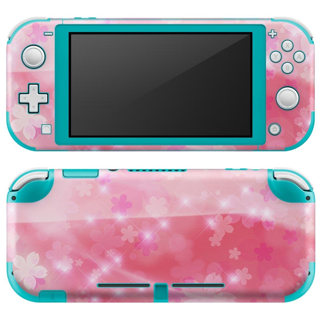 igsticker Nintendo Switch Lite 専用 デザインスキンシール 全面 ニンテンドー スイッチ ライト 専用 ゲーム機 カバー アクセサリー フィルム ステッカー エアフリー 000817 桜 光