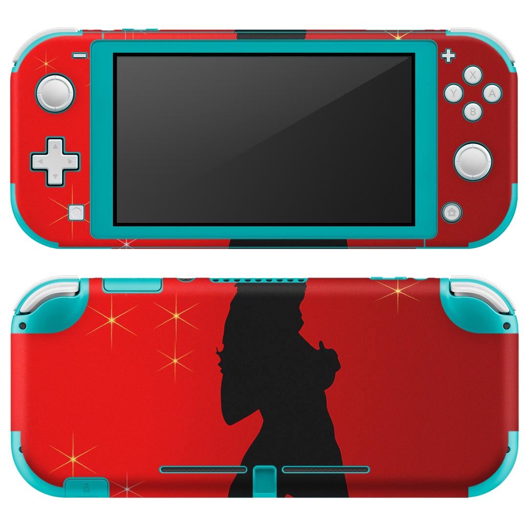 igsticker Nintendo Switch Lite 専用 デザインスキンシール 全面 ニンテンドー スイッチ ライト 専用 ゲーム機 カバー アクセサリー フィルム ステッカー エアフリー 000830 ハート　チェッカー柄