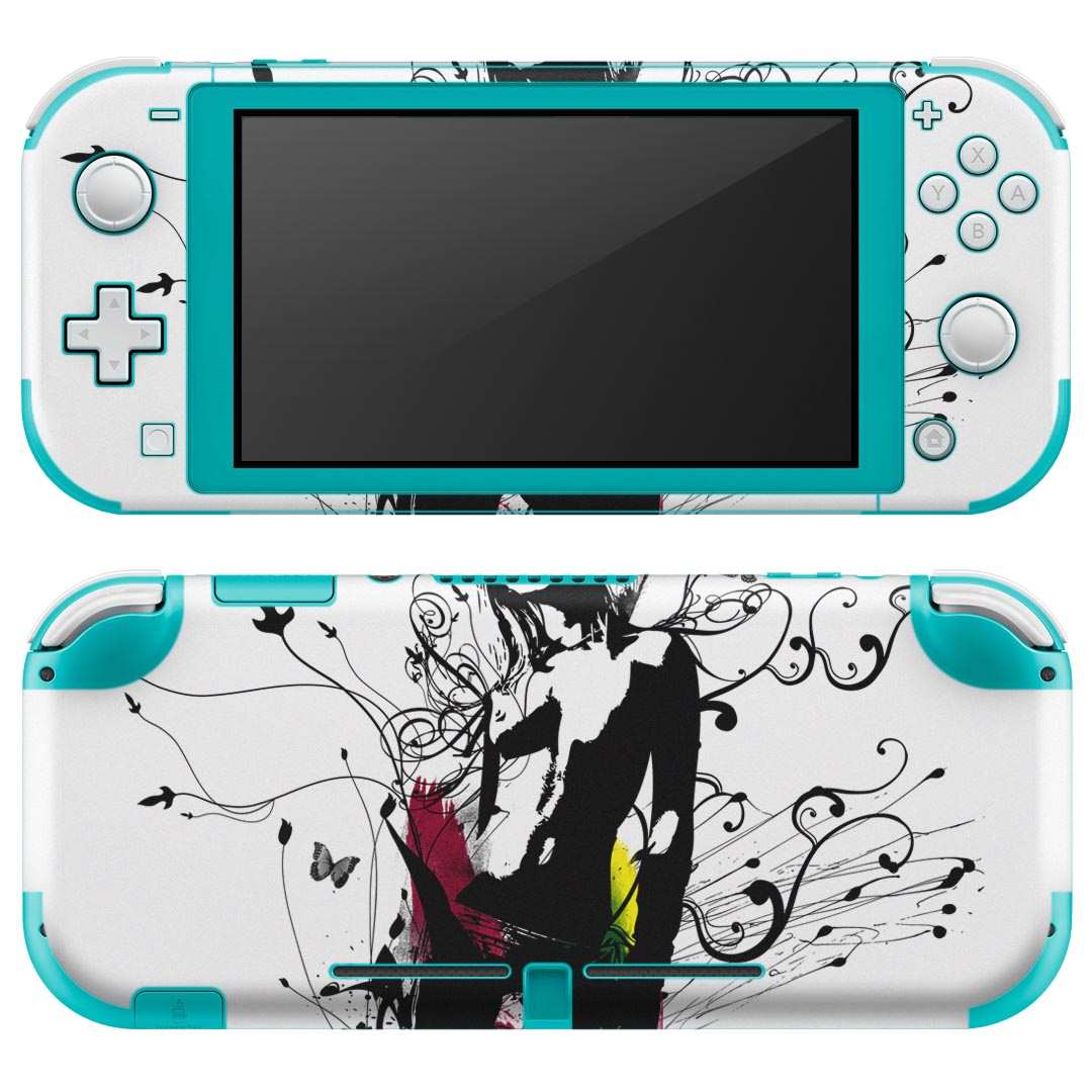 igsticker Nintendo Switch Lite 専用 デザインスキンシール 全面 ニンテンドー スイッチ ライト 専用 ゲーム機 カバー アクセサリー フィルム ステッカー エアフリー 000835 ペイント　カラフル