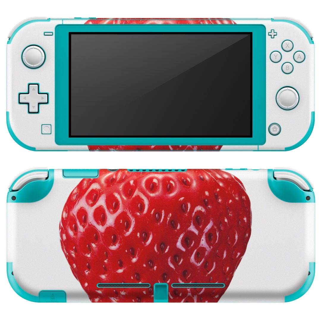 igsticker Nintendo Switch Lite 専用 デザインスキンシール 全面 ニンテンドー スイッチ ライト 専用 ゲーム機 カバー アクセサリー フィルム ステッカー エアフリー 000919 イチゴ フルーツ
