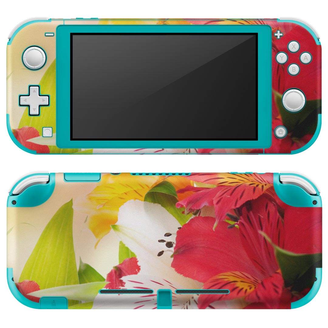 igsticker Nintendo Switch Lite 専用 デザインスキンシール 全面 ニンテンドー スイッチ ライト 専用 ゲーム機 カバー アクセサリー フィルム ステッカー エアフリー 000970 花　ツツジ