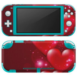 igsticker Nintendo Switch Lite 専用 デザインスキンシール 全面 ニンテンドー スイッチ ライト 専用 ゲーム機 カバー アクセサリー フィルム ステッカー エアフリー 000972 ハート　キラキラ