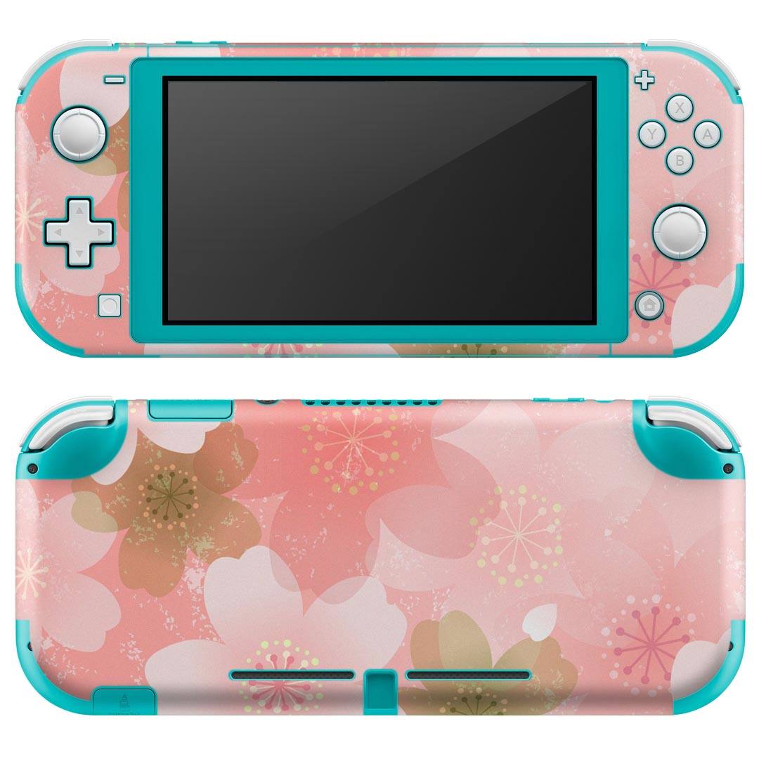 igsticker Nintendo Switch Lite 専用 デザインスキンシール 全面 ニンテンドー スイッチ ライト 専用 ゲーム機 カバー アクセサリー フィルム ステッカー エアフリー 000987 桜　花