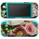 igsticker Nintendo Switch Lite 専用 デザインスキンシール 全面 ニンテンドー スイッチ ライト 専用 ゲーム機 カバー アクセサリー フィルム ステッカー エアフリー 001001 花 薔薇(2)