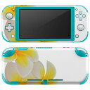 igsticker Nintendo Switch Lite 専用 デザインスキンシール 全面 ニンテンドー スイッチ ライト 専用 ゲーム機 カバー アクセサリー フィルム ステッカー エアフリー 001027 花 プルメリア(2)