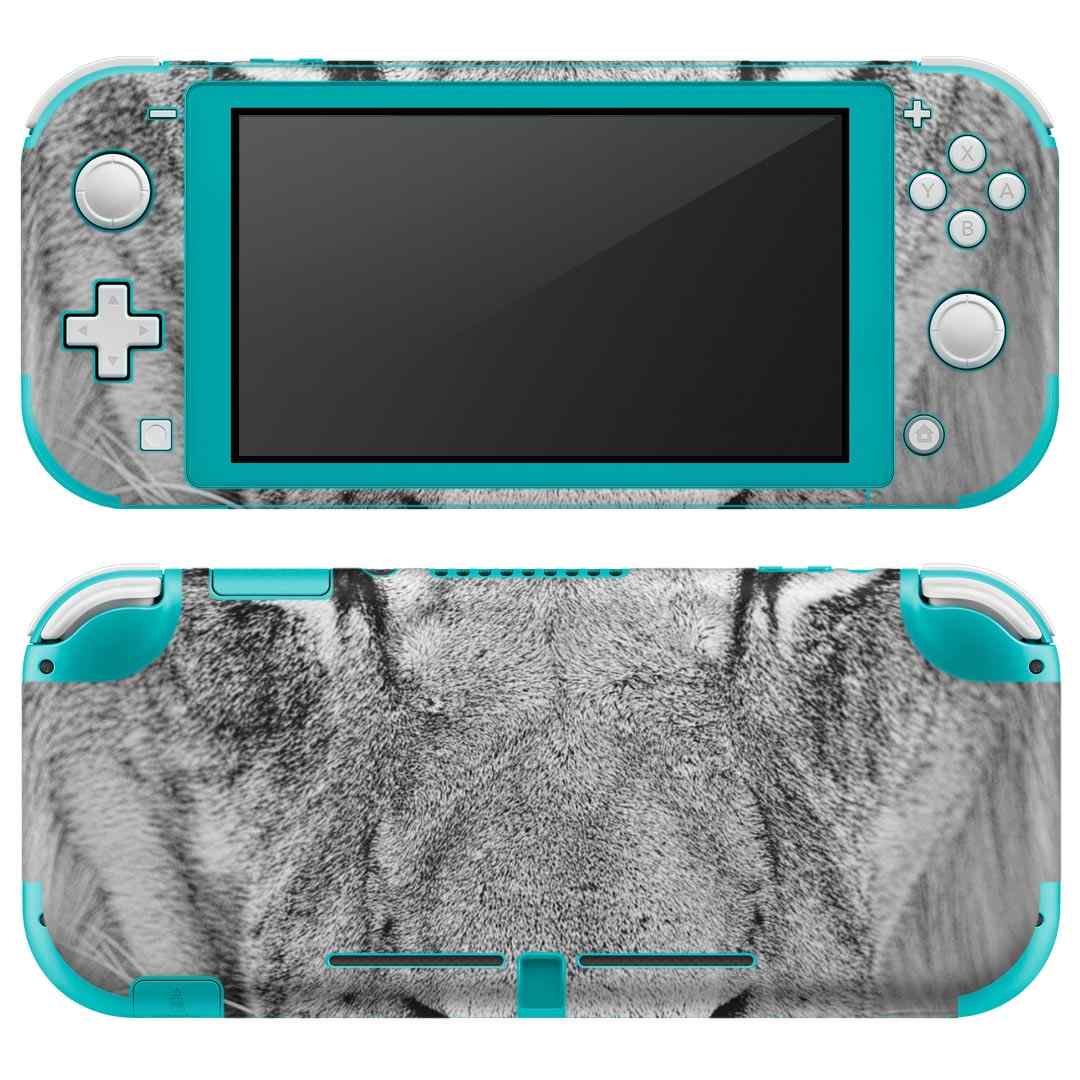igsticker Nintendo Switch Lite 専用 デザインスキンシール 全面 ニンテンドー スイッチ ライト 専用 ゲーム機 カバー アクセサリー フィルム ステッカー エアフリー 001051 ライオン　動物