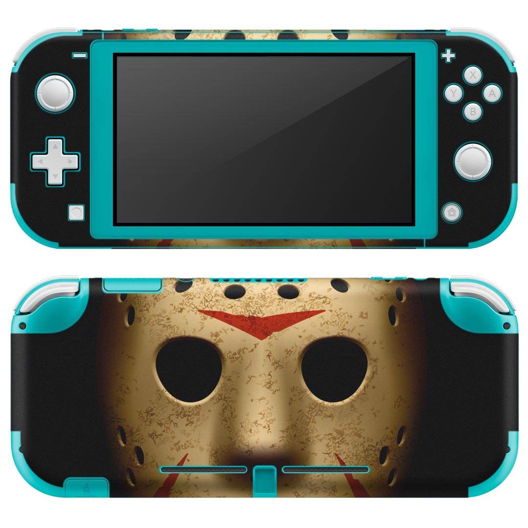 igsticker Nintendo Switch Lite 専用 デザインスキンシール 全面 ニンテンドー スイッチ ライト 専用 ゲーム機 カバー アクセサリー フィルム ステッカー エアフリー 001054 ジェイソン マスク