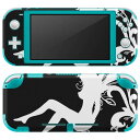 igsticker Nintendo Switch Lite 専用 デザインスキンシール 全面 ニンテンドー スイッチ ライト 専用 ゲーム機 カバー アクセサリー フィルム ステッカー エアフリー 001060 妖精 モノクロ(2)