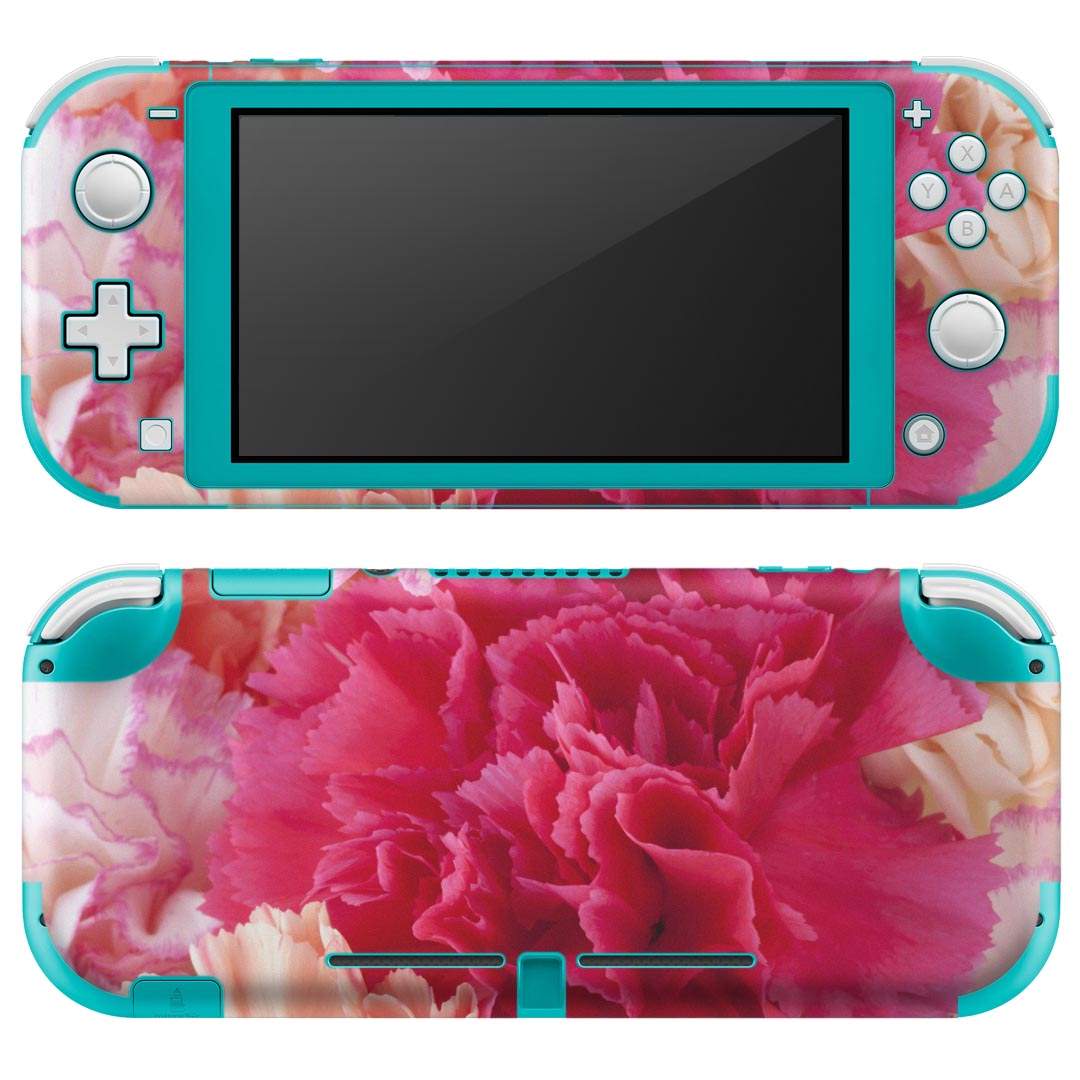 igsticker Nintendo Switch Lite 専用 デザインスキンシール 全面 ニンテンドー スイッチ ライト 専用 ゲーム機 カバー アクセサリー フィルム ステッカー エアフリー 001103 花 ピンク