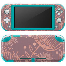 igsticker Nintendo Switch Lite 専用 デザインスキンシール 全面 ニンテンドー スイッチ ライト 専用 ゲーム機 カバー アクセサリー フィルム ステッカー エアフリー 001115 花　イラスト