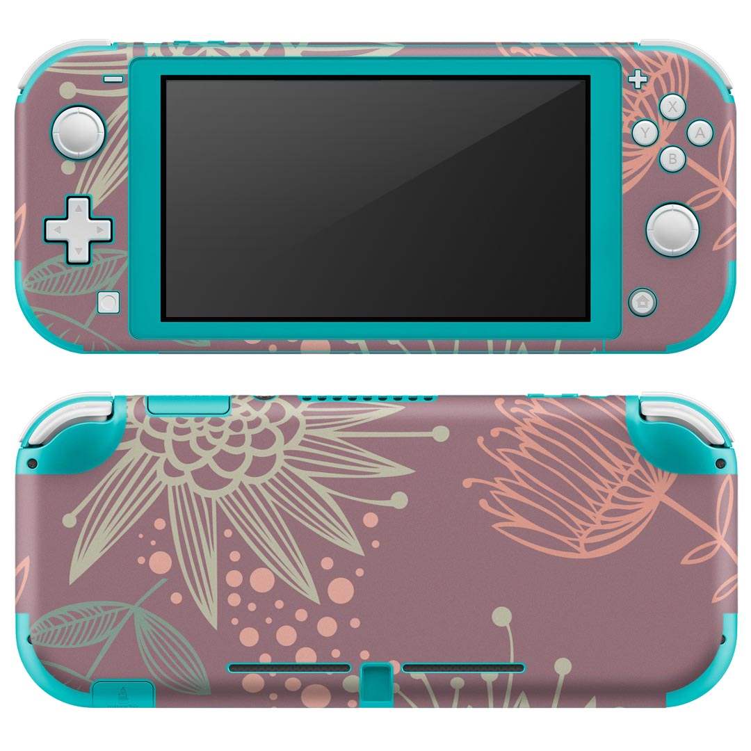 igsticker Nintendo Switch Lite 専用 デザインスキンシール 全面 ニンテンドー スイッチ ライト 専用 ゲーム機 カバー アクセサリー フィルム ステッカー エアフリー 001116 花 イラスト