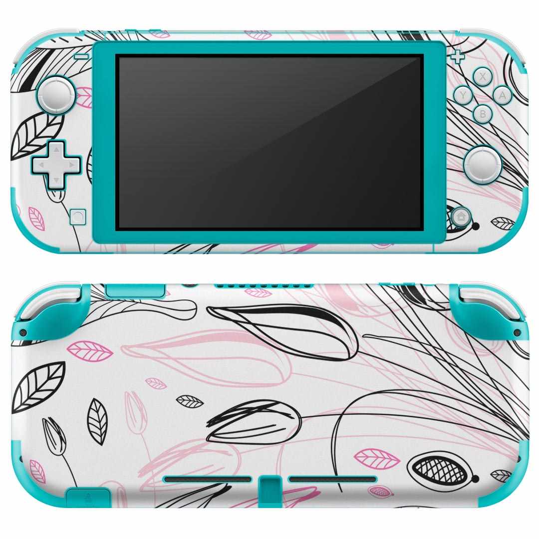 igsticker Nintendo Switch Lite 専用 デザインスキンシール 全面 ニンテンドー スイッチ ライト 専用 ゲーム機 カバー アクセサリー フィルム ステッカー エアフリー 001126 リーフ　葉