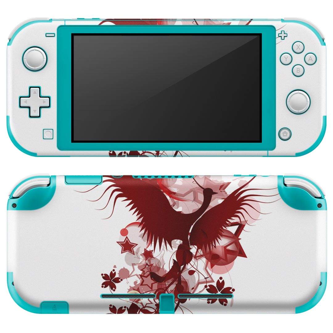igsticker Nintendo Switch Lite 専用 デザインスキンシール 全面 ニンテンドー スイッチ ライト 専用 ゲーム機 カバー アクセサリー フィルム ステッカー エアフリー 001145 クール アニマル 鳥 花
