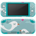 igsticker Nintendo Switch Lite 専用 デザインスキンシール 全面 ニンテンドー スイッチ ライト 専用 ゲーム機 カバー アクセサリー フィルム ステッカー エアフリー 001149 鳥　ハート