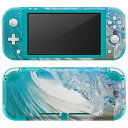 igsticker Nintendo Switch Lite 専用 デザインスキンシール 全面 ニンテンドー スイッチ ライト 専用 ゲーム機 カバー アクセサリー フィルム ステッカー エアフリー 001163 波 サーフィン(2)