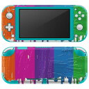 igsticker Nintendo Switch Lite 専用 デザインスキンシール 全面 ニンテンドー スイッチ ライト 専用 ゲーム機 カバー アクセサリー フィルム ステッカー エアフリー 001197 カラフル　絵具