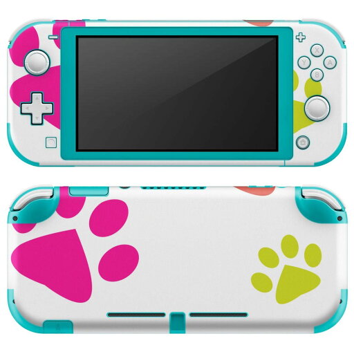 igsticker Nintendo Switch Lite 専用 デザインスキンシール 全面 ニンテンドー スイッチ ライト 専用 ゲーム機 カバー アクセサリー フィルム ステッカー エアフリー 001205 足跡 カラフル 犬 igsticker Nintendo Switch Lite 専用 デザインスキンシール 全面 ニンテンドー スイッチ ライト 専用 ゲーム機 カバー アクセサリー フィルム ステッカー エアフリー 001205 足跡 カラフル 犬
