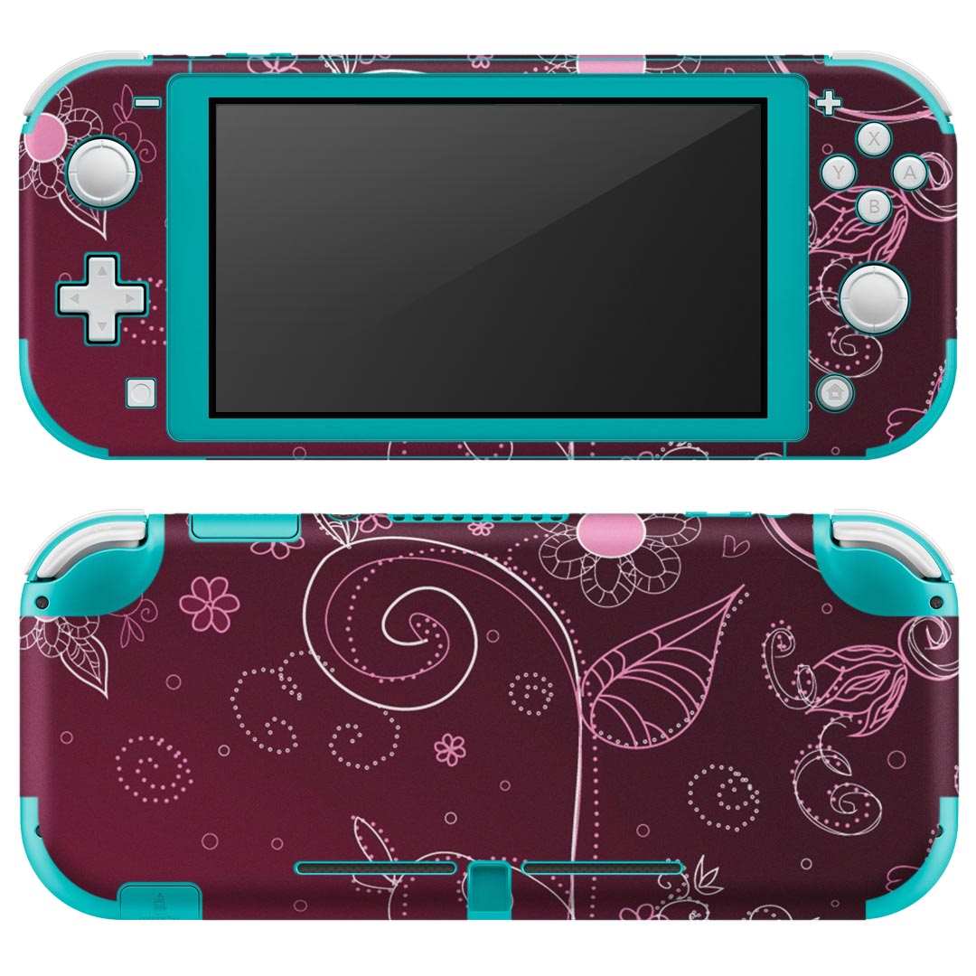 製品名 Nintendo Switch Lite専用 デザインスキンシール セット内容 Nintendo Switch Lite本体用スキンシール（裏表）各1枚 ※液晶側シールは2パーツに分かれていますニンテンドースイッチライト専用です。据え置き機のSwitch本体やJoyコンには対応していません。 商品特徴 3M社製の再剥離性シートを素材に採用し、細かな位置調整がしやすく貼り直しが容易です。また、エアフリーでもありますので気泡が簡単に逃げるので、キレイに貼ることができます。専用の業務プリンターを使い、商品画像と遜色のない美しい印刷仕上がり。 注意事項 画像はサンプルですので、ご覧の環境によっては多少色味に違いを感じる場合がございます。 イメージと違った、モニターと色味が異なるという理由での交換や返金はご対応出来かねます。スキンシールのみの販売で、ニンテンドースイッチ本体などは付属しません。シワができた場合、ドライヤーなどで軽く温め、外側に向けてシワを伸ばすように貼ってください。初回貼付時の位置調整や貼り直しは可能ですが、しっかりと押し付けて接着させた後の再剥離、再利用は保証しておりません。また接着部に油分や汚れが付着しますと角の部分は剥がれやすくなりますので、貼付時はあまり触れないようにご注意ください。無地のセミグロスシートにデザインをプリントした商品で、デコなどの加工はございません。 凹凸や光沢があるように見えたり布地や金属を素材にしたように見える商品もありますが、デザインの図版によるものです。印刷時に微妙な画像のズレが生じる場合がございます。ご注文後に1点1点制作する受注生産品の為、不良品以外のご返品や交換は固くお断りします。 商品発送 完全受注生産のハンドメイド商品となりますので、既製品と比べて発送までお時間を頂いています。 基本的に決済確認後2?3営業日、最大で10営業日での発送となります。繁忙期や休業日明けの場合はさらに時間がかかる場合があります。 その際には別途メールにてご連絡致します。メール便の場合、発送日から到着までに2?4日ほどかかる場合が多く、紛失などの保障もご対応できかねます。あらかじめご了承下さい。