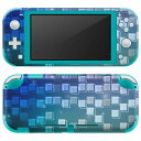 igsticker Nintendo Switch Lite 専用 デザインスキンシール 全面 ニンテンドー スイッチ ライト 専用 ゲーム機 カバー アクセサリー フィルム ステッカー エアフリー 001271 ブロック 緑 青