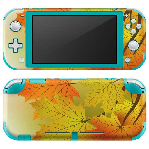 igsticker Nintendo Switch Lite 専用 デザインスキンシール 全面 ニンテンドー スイッチ ライト 専用 ゲーム機 カバー アクセサリー フィルム ステッカー エアフリー 001288 紅葉 秋