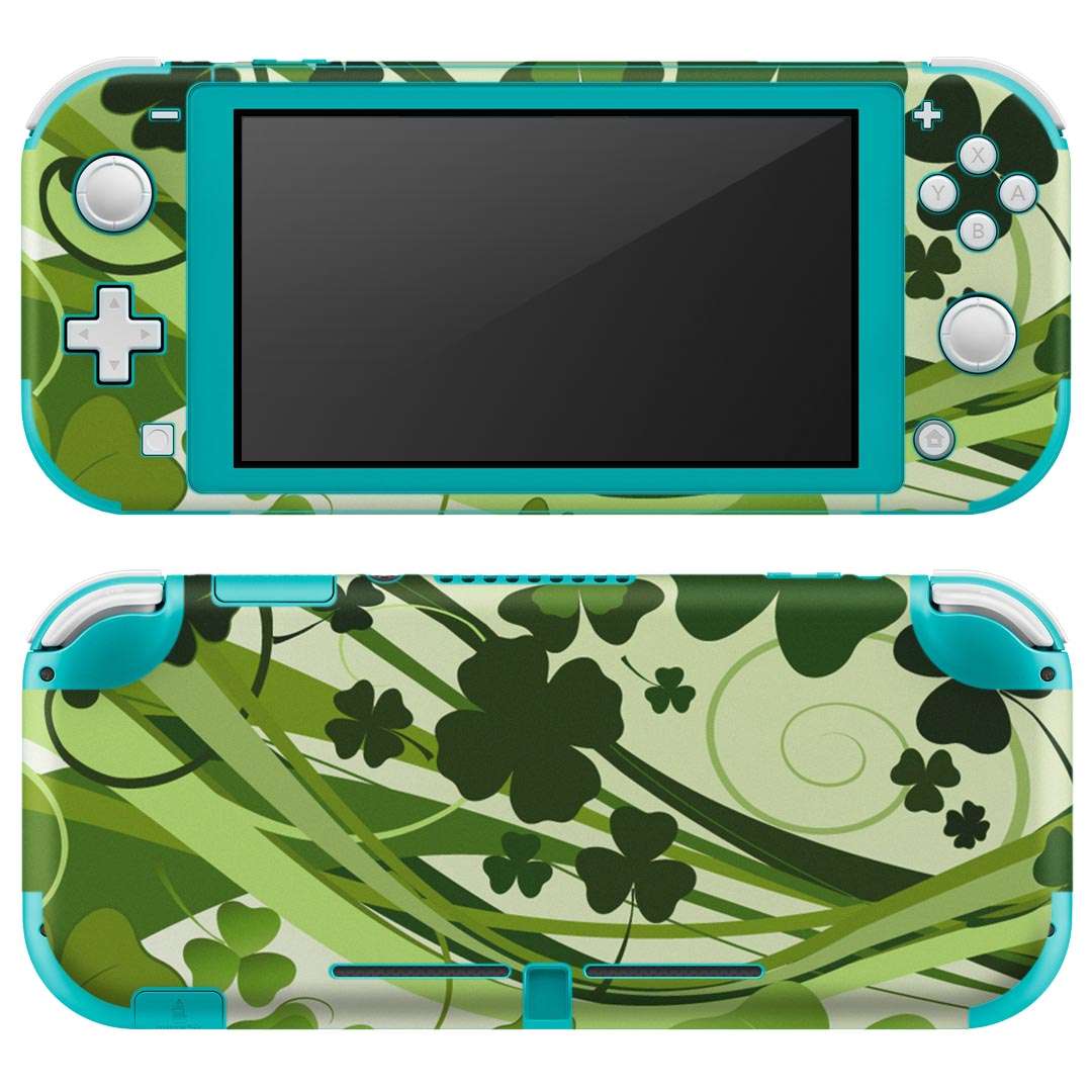 igsticker Nintendo Switch Lite 専用 デザインスキンシール 全面 ニンテンドー スイッチ ライト 専用 ゲーム機 カバー アクセサリー フィルム ステッカー エアフリー 001315 クローバー 植物