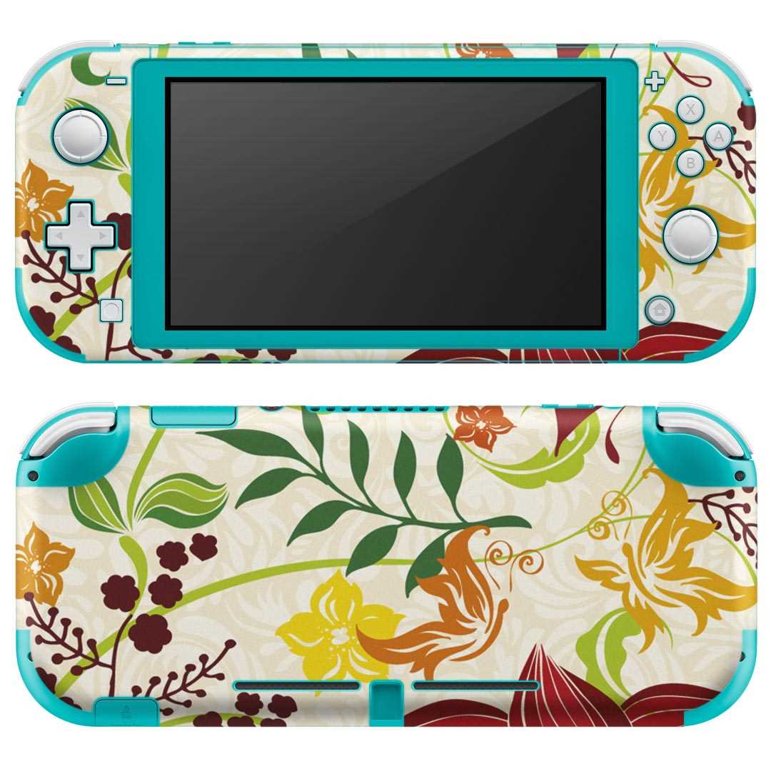 製品名 Nintendo Switch Lite専用 デザインスキンシール セット内容 Nintendo Switch Lite本体用スキンシール（裏表）各1枚 ※液晶側シールは2パーツに分かれていますニンテンドースイッチライト専用です。据え置き機のSwitch本体やJoyコンには対応していません。 商品特徴 3M社製の再剥離性シートを素材に採用し、細かな位置調整がしやすく貼り直しが容易です。また、エアフリーでもありますので気泡が簡単に逃げるので、キレイに貼ることができます。専用の業務プリンターを使い、商品画像と遜色のない美しい印刷仕上がり。 注意事項 画像はサンプルですので、ご覧の環境によっては多少色味に違いを感じる場合がございます。 イメージと違った、モニターと色味が異なるという理由での交換や返金はご対応出来かねます。スキンシールのみの販売で、ニンテンドースイッチ本体などは付属しません。シワができた場合、ドライヤーなどで軽く温め、外側に向けてシワを伸ばすように貼ってください。初回貼付時の位置調整や貼り直しは可能ですが、しっかりと押し付けて接着させた後の再剥離、再利用は保証しておりません。また接着部に油分や汚れが付着しますと角の部分は剥がれやすくなりますので、貼付時はあまり触れないようにご注意ください。無地のセミグロスシートにデザインをプリントした商品で、デコなどの加工はございません。 凹凸や光沢があるように見えたり布地や金属を素材にしたように見える商品もありますが、デザインの図版によるものです。印刷時に微妙な画像のズレが生じる場合がございます。ご注文後に1点1点制作する受注生産品の為、不良品以外のご返品や交換は固くお断りします。 商品発送 完全受注生産のハンドメイド商品となりますので、既製品と比べて発送までお時間を頂いています。 基本的に決済確認後2?3営業日、最大で10営業日での発送となります。繁忙期や休業日明けの場合はさらに時間がかかる場合があります。 その際には別途メールにてご連絡致します。メール便の場合、発送日から到着までに2?4日ほどかかる場合が多く、紛失などの保障もご対応できかねます。あらかじめご了承下さい。
