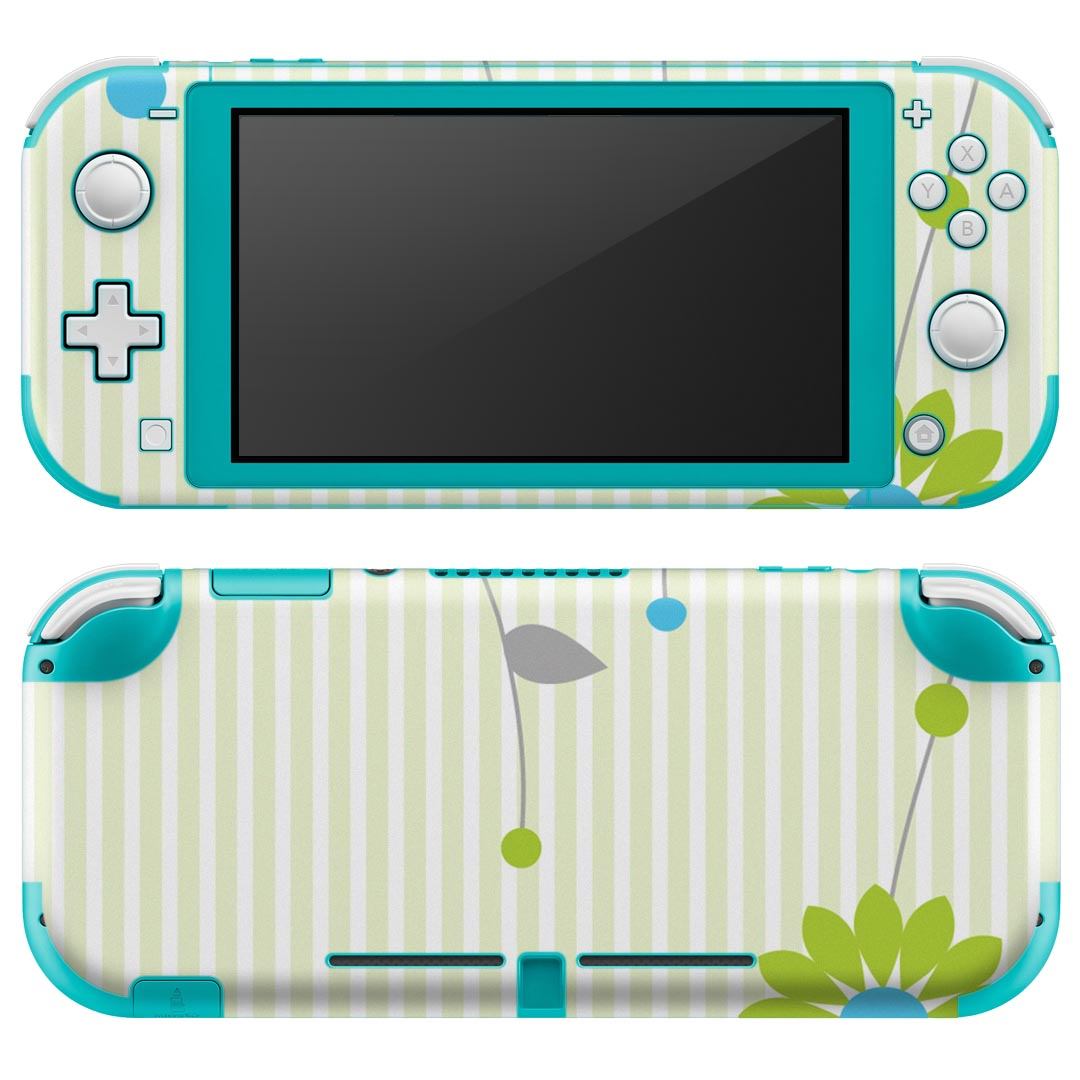 igsticker Nintendo Switch Lite 専用 デザインスキンシール 全面 ニンテンドー スイッチ ライト 専用 ゲーム機 カバー アクセサリー フィルム ステッカー エアフリー 001330 シンプル 花