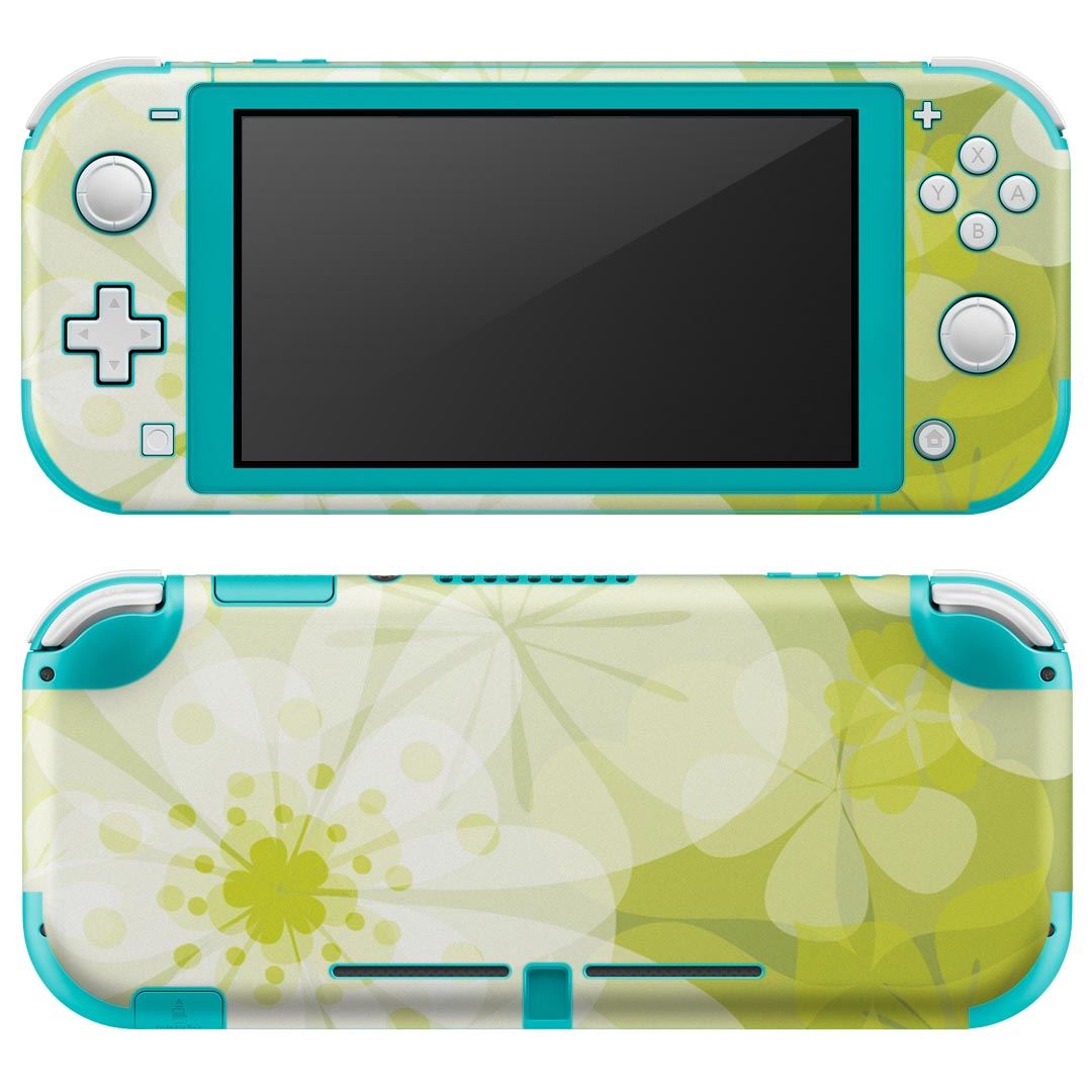 igsticker Nintendo Switch Lite 専用 デザインスキンシール 全面 ニンテンドー スイッチ ライト 専用 ゲーム機 カバー アクセサリー フィルム ステッカー エアフリー 001336 花 模様