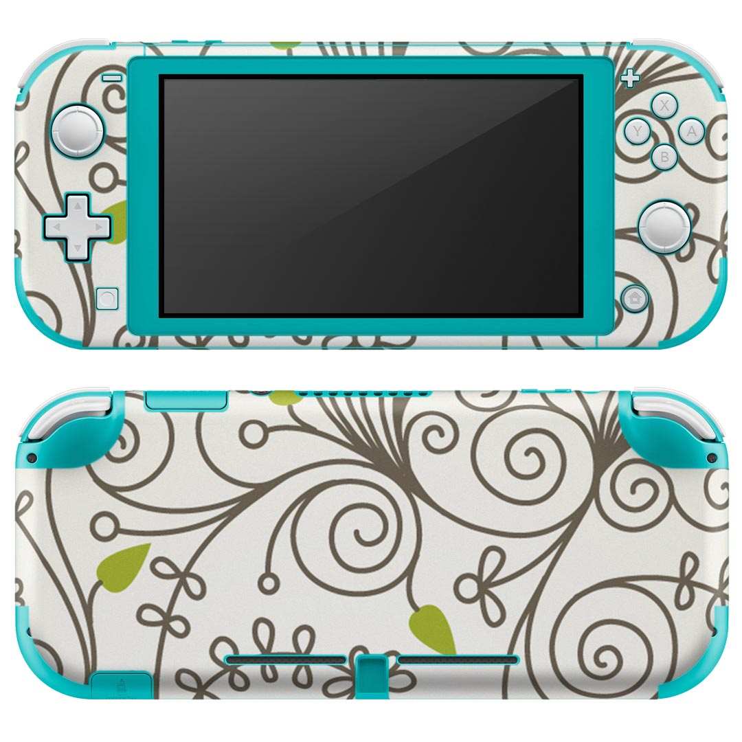 igsticker Nintendo Switch Lite 専用 デザインスキンシール 全面 ニンテンドー スイッチ ライト 専用 ゲーム機 カバー アクセサリー フィルム ステッカー エアフリー 001339 花　イラスト