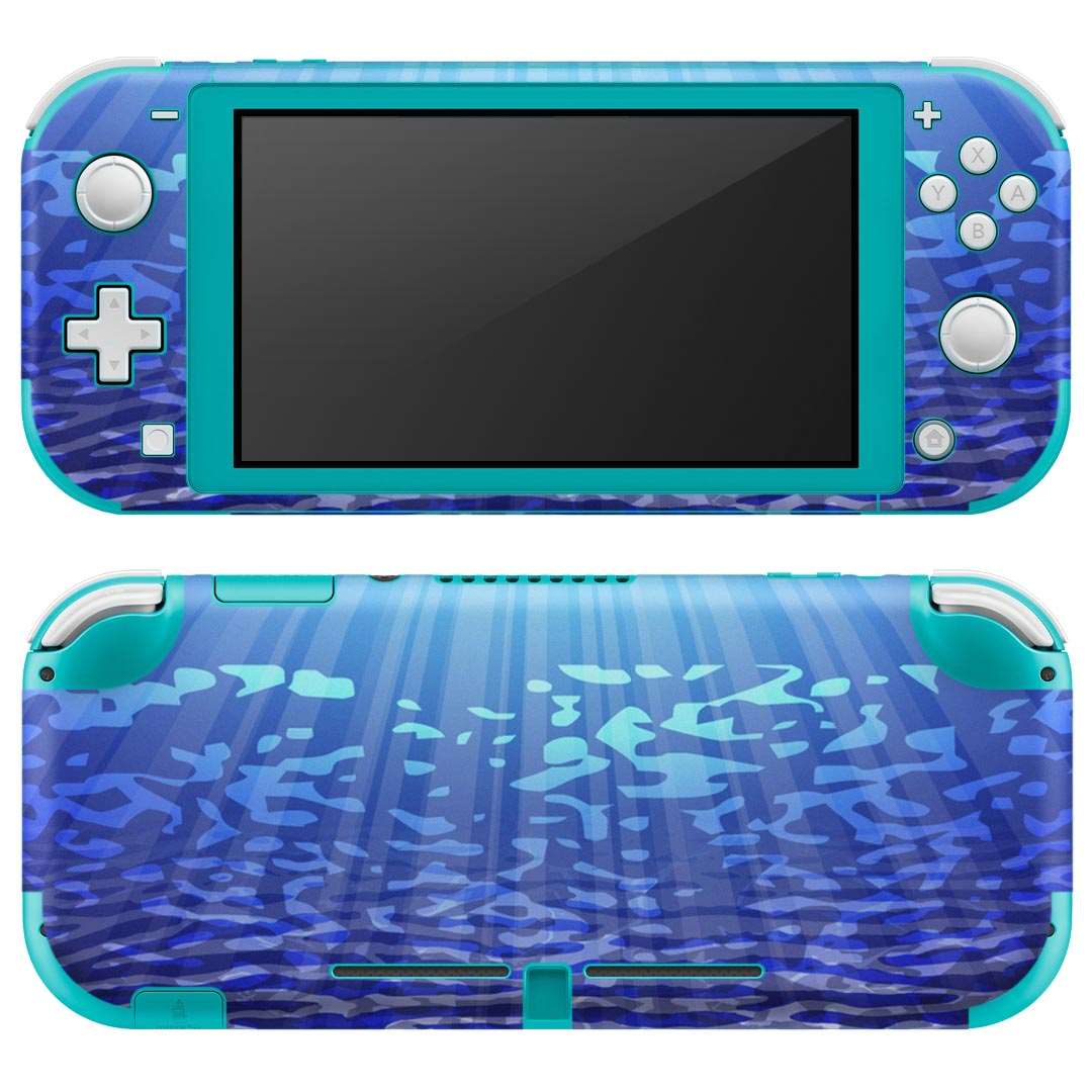 igsticker Nintendo Switch Lite 専用 デザインスキンシール 全面 ニンテンドー スイッチ ライト 専用 ゲーム機 カバー アクセサリー フィルム ステッカー エアフリー 001375 海　太陽