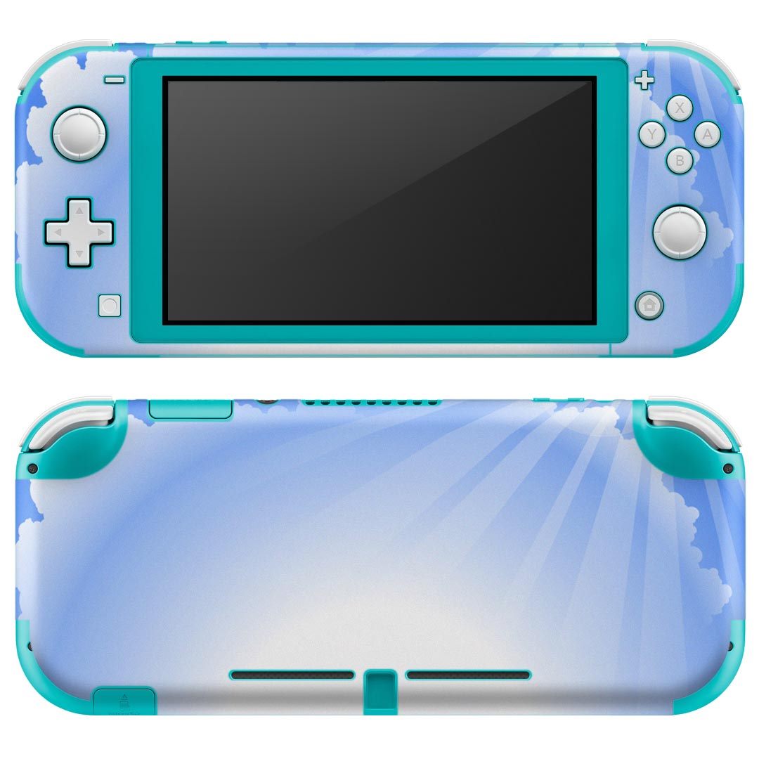 igsticker Nintendo Switch Lite 専用 デザインスキンシール 全面 ニンテンドー スイッチ ライト 専用 ゲーム機 カバー アクセサリー フィルム ステッカー エアフリー 001386 太陽　雲　青空