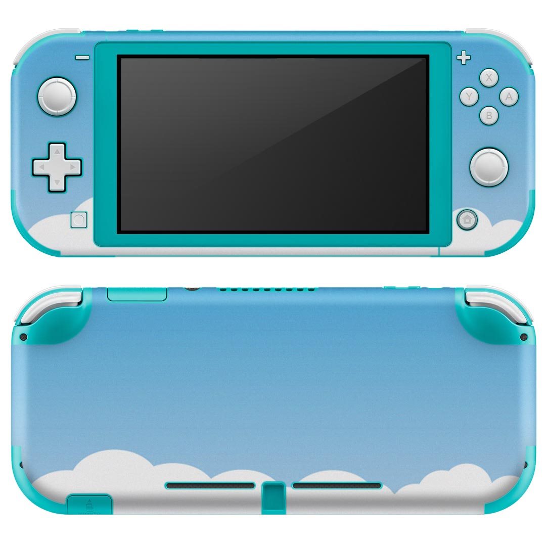 igsticker Nintendo Switch Lite 専用 デザインスキンシール 全面 ニンテンドー スイッチ ライト 専用 ゲーム機 カバー アクセサリー フィルム ステッカー エアフリー 001395 雲　青空
