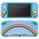 igsticker Nintendo Switch Lite 専用 デザインスキンシール 全面 ニンテンドー スイッチ ライト 専用 ゲーム機 カバー アクセサリー フィルム ステッカー エアフリー 001396 空 虹 青空(2)