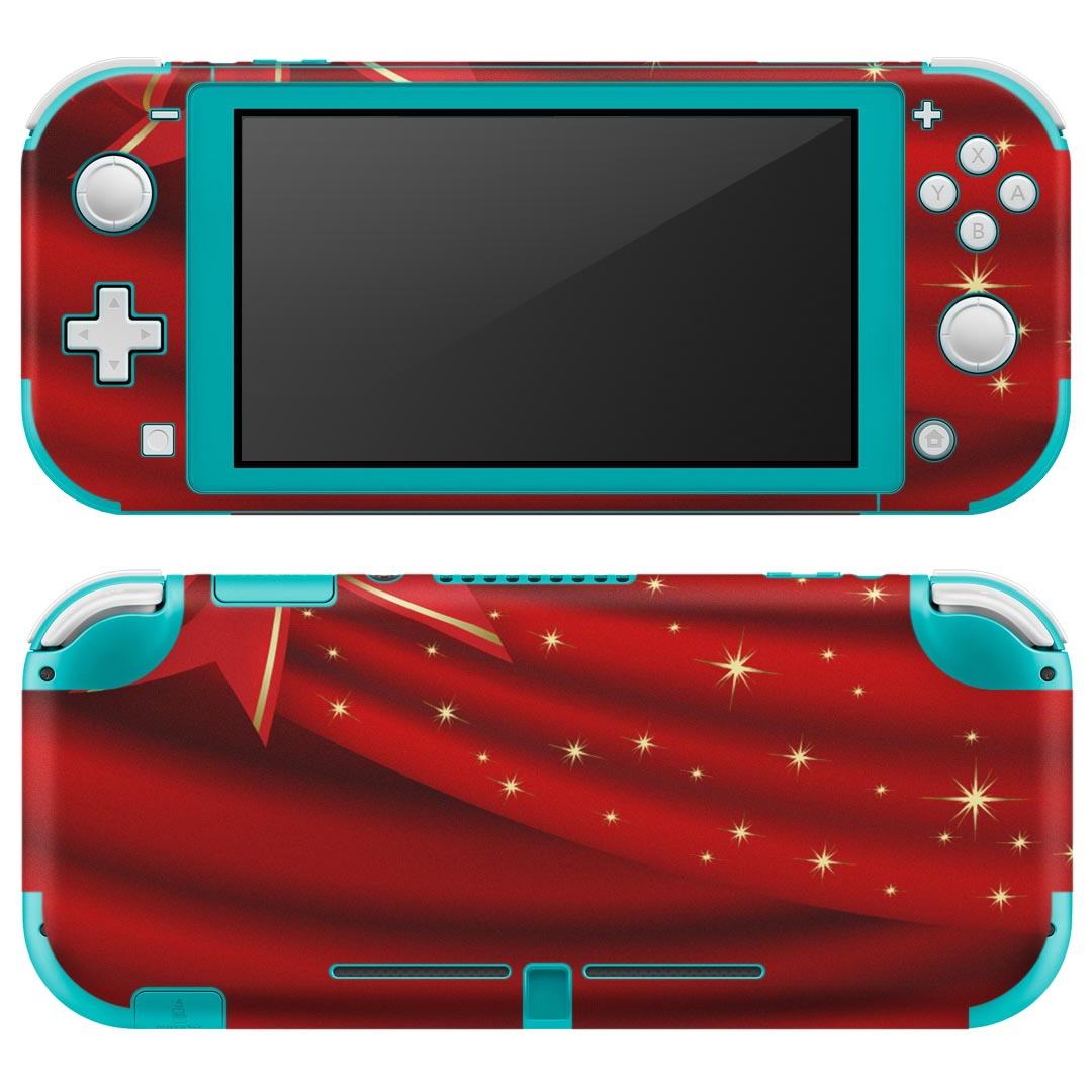 igsticker Nintendo Switch Lite 専用 デザインスキンシール 全面 ニンテンドー スイッチ ライト 専用 ゲーム機 カバー アクセサリー フィルム ステッカー エアフリー 001446 リボン　キラキラ