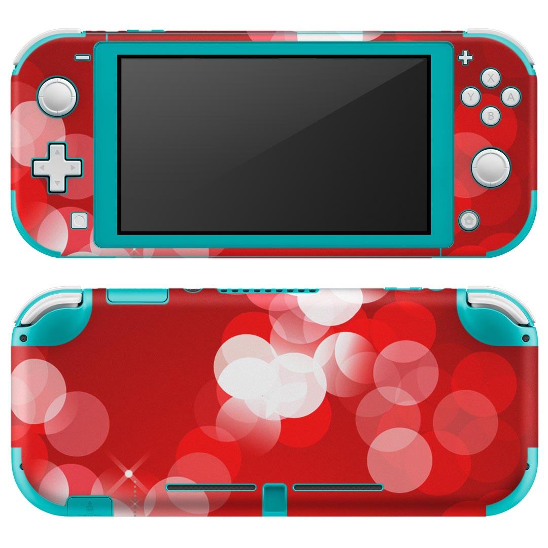 igsticker Nintendo Switch Lite 専用 デザインスキンシール 全面 ニンテンドー スイッチ ライト 専用 ゲーム機 カバー アクセサリー フィルム ステッカー エアフリー 001460 雪　冬　水玉