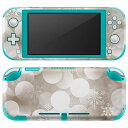 igsticker Nintendo Switch Lite 専用 デザインスキンシール 全面 ニンテンドー スイッチ ライト 専用 ゲーム機 カバー アクセサリー フィルム ステッカー エアフリー 001461 雪 冬 ドット 水玉(2)