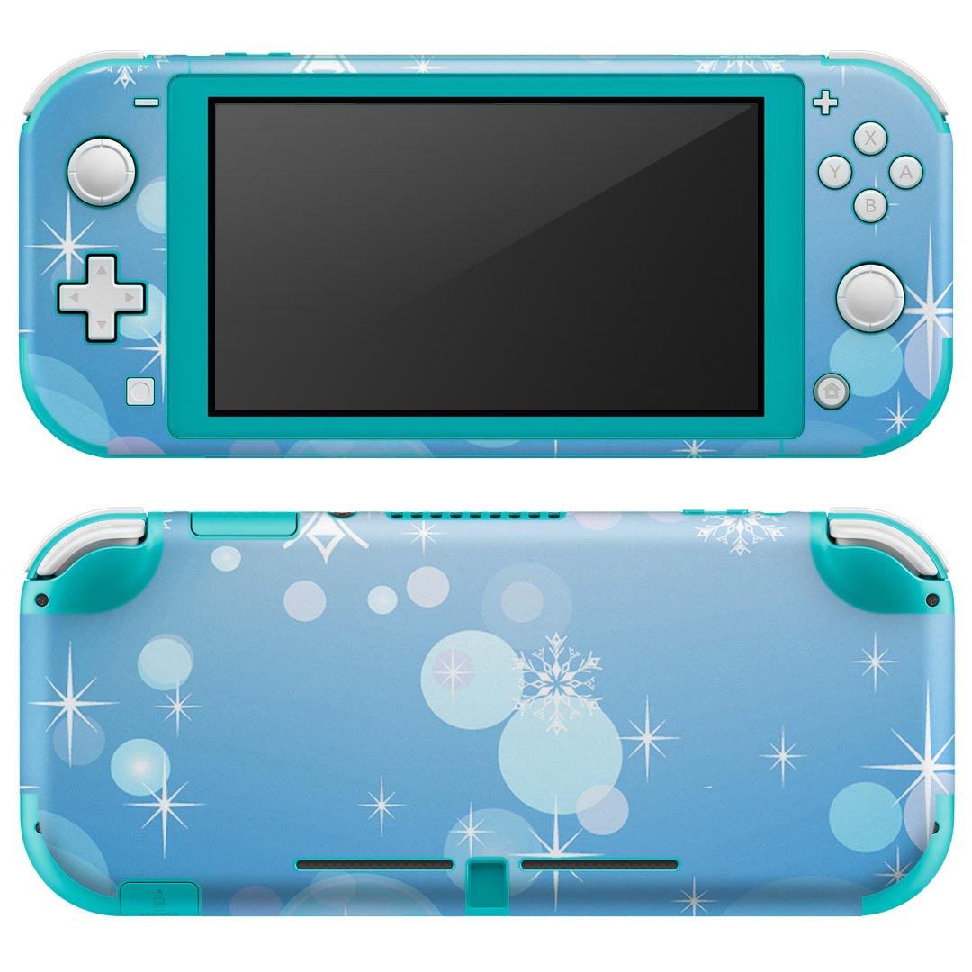 igsticker Nintendo Switch Lite 専用 デザインスキンシール 全面 ニンテンドー スイッチ ライト 専用 ゲーム機 カバー アクセサリー フィルム ステッカー エアフリー 001497 雪　冬