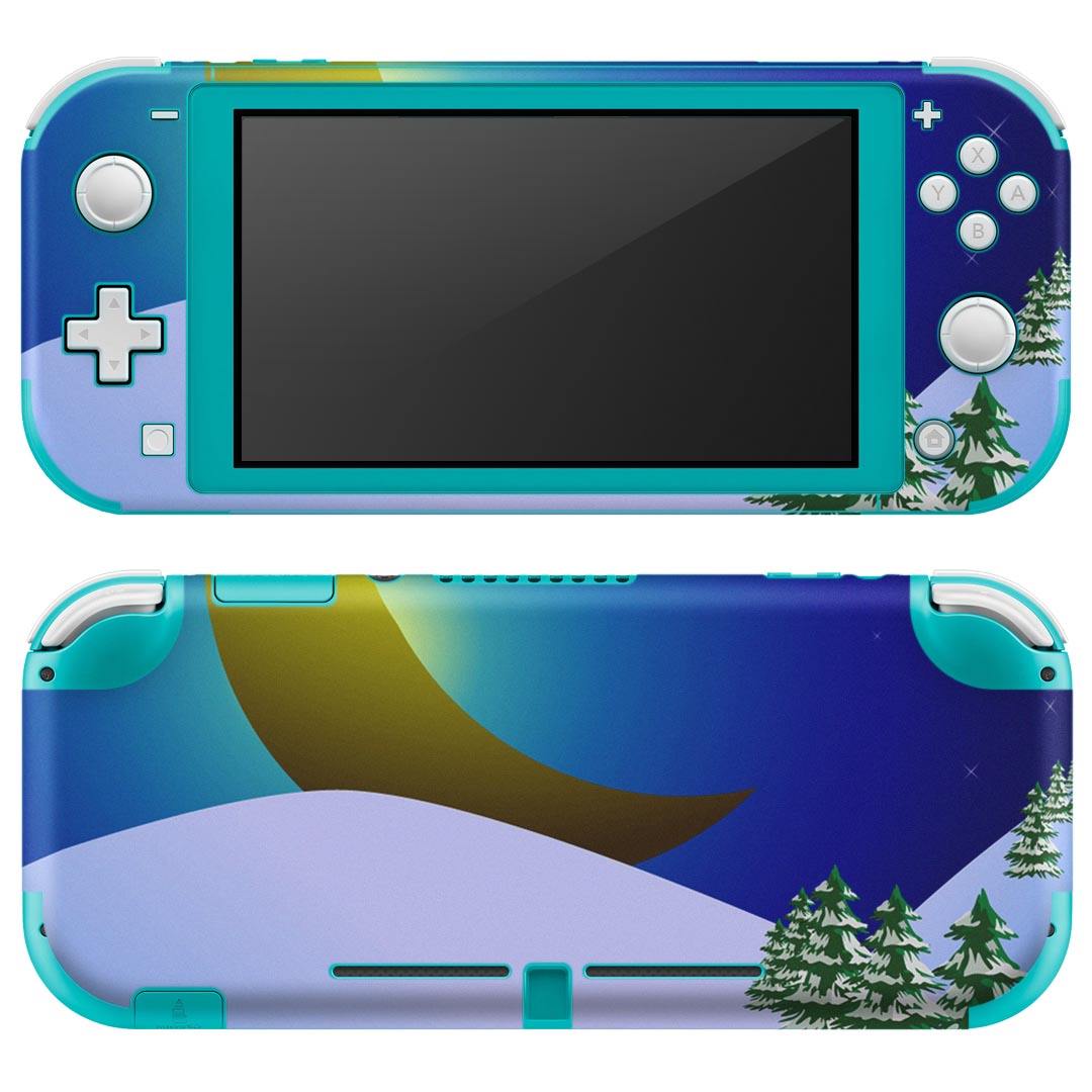 igsticker Nintendo Switch Lite 専用 デザインスキンシール 全面 ニンテンドー スイッチ ライト 専用 ゲーム機 カバー アクセサリー フィルム ステッカー エアフリー 001501 雪 冬