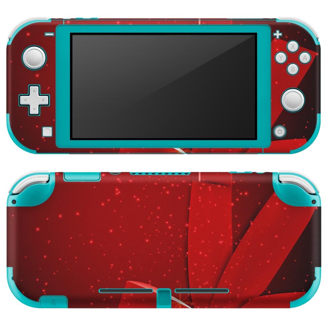 igsticker Nintendo Switch Lite 専用 デザインスキンシール 全面 ニンテンドー スイッチ ライト 専用 ゲーム機 カバー アクセサリー フィルム ステッカー エアフリー 001532 リボン キラキラ